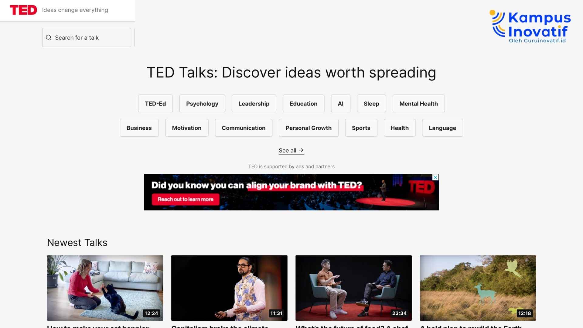 TED Talks Untuk Membantu Self-Improvement Kamu!